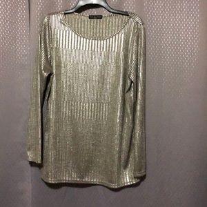 Shiny silver top